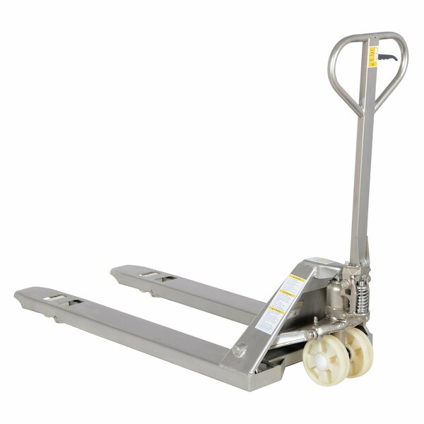 Vestil Stainless Steel Frame Pallet Truck, 27x48 PM5-2748-SFF